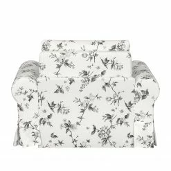 Mooved Schlafsessel Latina VII Flachgewebe - Weiß / Grau -WOHNZIMMERMÖBEL Verkäufe schlafsessel lepe gebluemt weiss grau 4134136