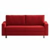 Chillout by Franz Fertig Schlafsofa Aura Webstoff - Rot - Breite: 176 cm