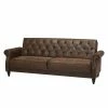 Ars manufacti Schlafsofa Brampton - Microfaser - Braun