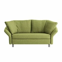 Chillout by Franz Fertig Schlafsofa Florenz Webstoff - Grün - Breite: 156 cm