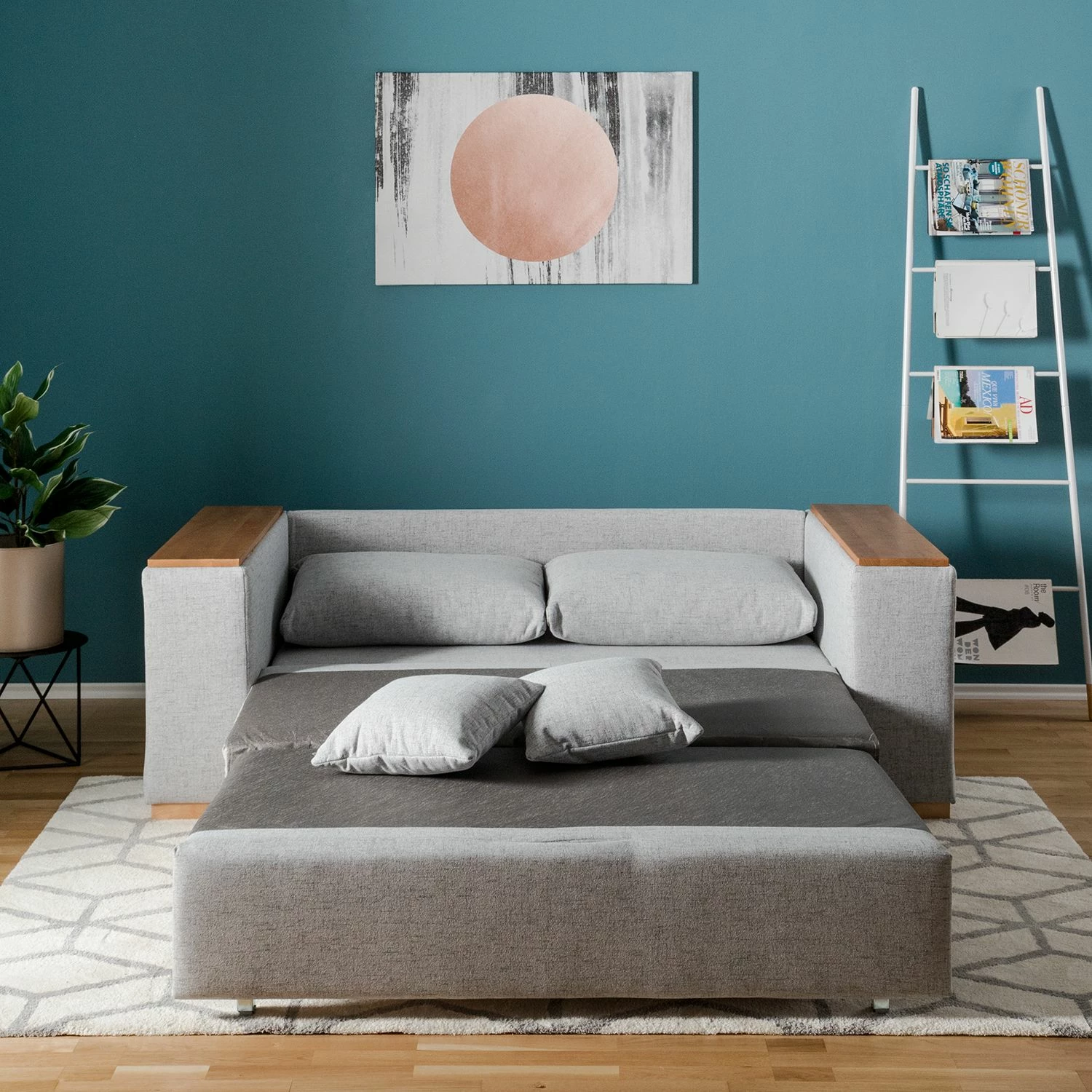 Mooved Schlafsofa Latina I Webstoff - Granit - Breite: 170 cm 4 Mooved Schlafsofa Latina I Webstoff - Granit - Breite: 170 cm – Bild 4