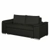 Mooved Schlafsofa Latina IV Webstoff - Schwarz - Breite: 190 cm