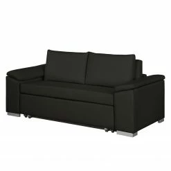 Mooved Schlafsofa Latina IV Webstoff - Schwarz - Breite: 190 cm