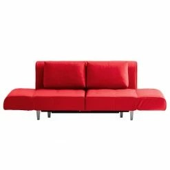 Chillout by Franz Fertig Schlafsofa Leo Echtleder - Rot -WOHNZIMMERMÖBEL Verkäufe schlafsofa leo echtleder rot 1408050