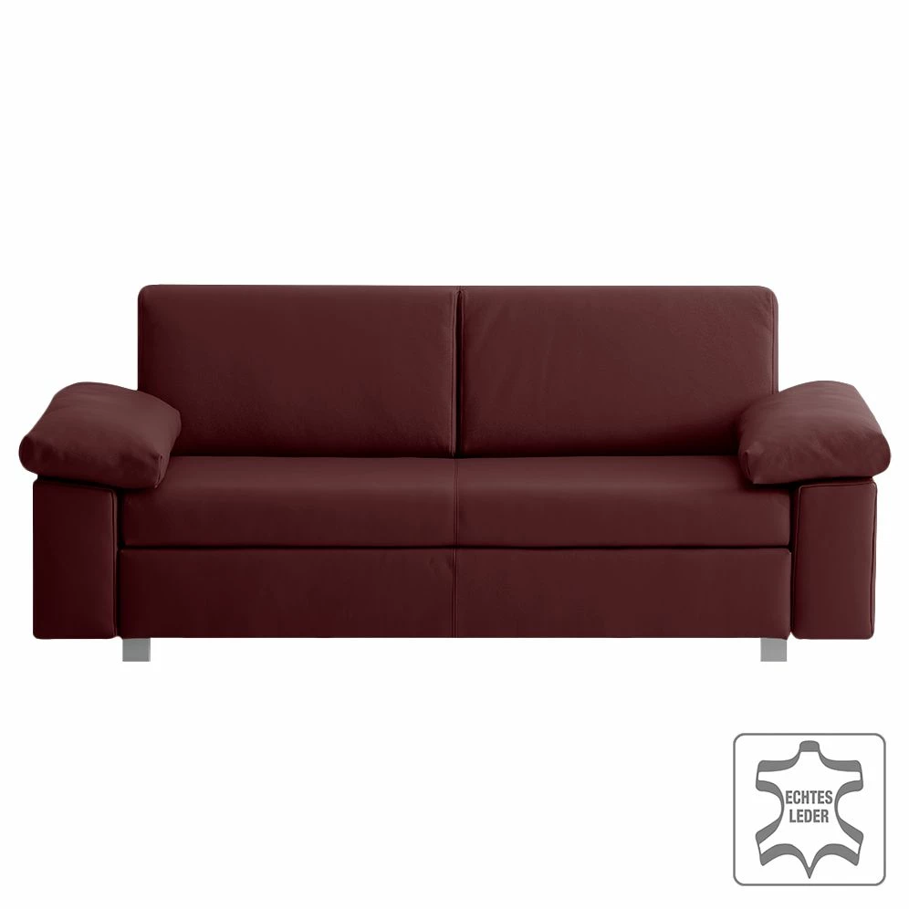 Chillout by Franz Fertig Schlafsofa Plaza Echtleder - Bordeaux - Breite: 222 cm - Armlehne verstellbar 2 Chillout by Franz Fertig Schlafsofa Plaza Echtleder - Bordeaux - Breite: 222 cm - Armlehne verstellbar – Bild 2