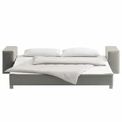 Chillout by Franz Fertig Schlafsofa Plaza Echtleder - Grau - Breite: 228 cm - Keine Funktion -WOHNZIMMERMÖBEL Verkäufe schlafsofa plaza echtleder grau 228 cm gerade armlehnen 1415674