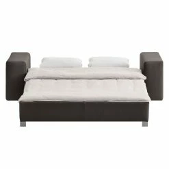 Chillout by Franz Fertig Schlafsofa Plaza Echtleder - Bisonbraun - Breite: 178 cm - Keine Funktion -WOHNZIMMERMÖBEL Verkäufe schlafsofa plaza echtleder kaffeebraun 178 cm gerade armlehnen 1413690