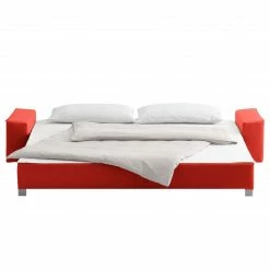 Chillout by Franz Fertig Schlafsofa Plaza Echtleder - Rot - Breite: 222 cm - Armlehne verstellbar -WOHNZIMMERMÖBEL Verkäufe schlafsofa plaza echtleder rot 222 cm abklappbare armlehnen 1415434