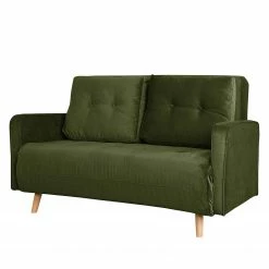Mørteens Schlafsofa Sander Samt - Dunkelgrün