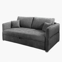 Home Design Schlafsofa Billimora Microfaser - Grau - Breite: 228 cm