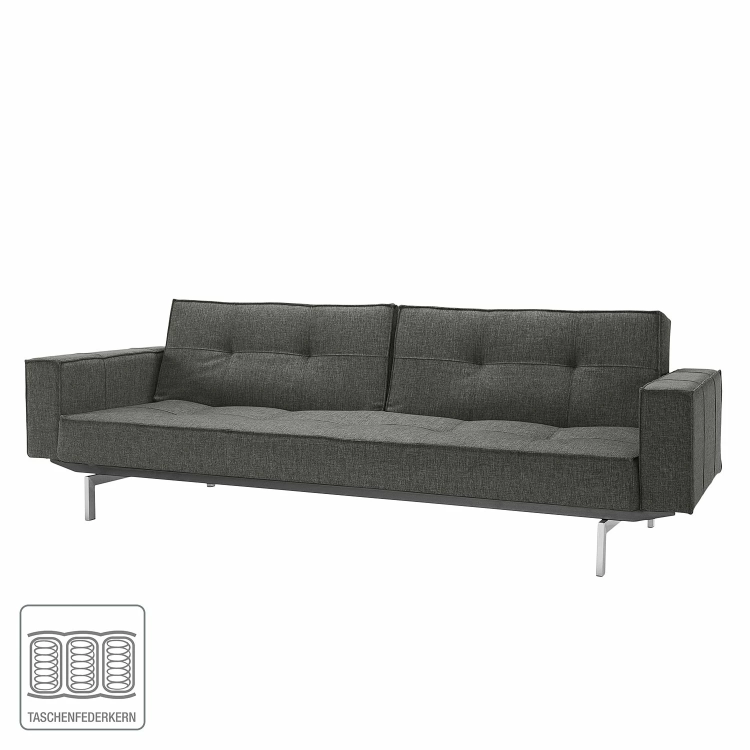 Innovation Möbel Schlafsofa Splitback III - Webstoff - Dunkelgrau 2 Innovation Möbel Schlafsofa Splitback III - Webstoff - Dunkelgrau – Bild 2