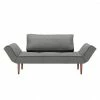 Innovation Möbel Schlafsofa Zeal - Webstoff Grau - Stoff 216 Flashtex Dark Grey