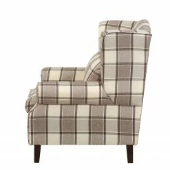 Maison Belfort Ohrensessel Colmar XL Webstoff - Braun / Beige -WOHNZIMMERMÖBEL Verkäufe sessel corteen webstoff braun beige 4283732