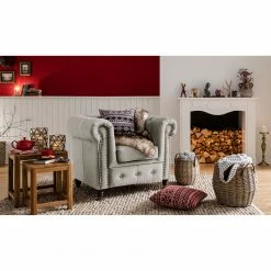 Jack & Alice Sessel Esplanada Samt - Granit -WOHNZIMMERMÖBEL Verkäufe sessel esplanada samt granit 5159628