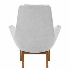 Studio Copenhagen Sessel Garbo I Webstoff - Webstoff Saia: Hellgrau - Eiche Dunkel -WOHNZIMMERMÖBEL Verkäufe sessel garbo i webstoff eiche 3852516