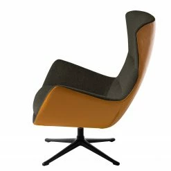 Studio Copenhagen Sessel Hepburn III - Schwarzbraun / Cognac - Schwarz -WOHNZIMMERMÖBEL Verkäufe sessel hepburn ii webstoff echtleder schwarzbraun cognac 5022076