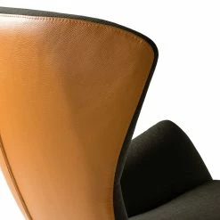 Studio Copenhagen Sessel Hepburn III - Schwarzbraun / Cognac - Schwarz -WOHNZIMMERMÖBEL Verkäufe sessel hepburn ii webstoff echtleder schwarzbraun cognac 5022092
