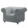 Maison Belfort Chesterfield Sessel Pintano - Silbergrau