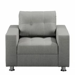 Sessel Upwell - Platin - Mit Hocker -WOHNZIMMERMÖBEL Verkäufe sessel upwell strukturstoff mit hocker platin 5051568