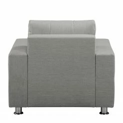 Sessel Upwell - Platin - Mit Hocker -WOHNZIMMERMÖBEL Verkäufe sessel upwell strukturstoff mit hocker platin 5051576