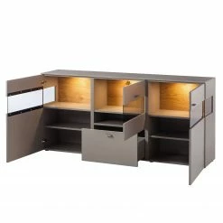 GWINNER Sideboard Anzio - Matt Fango / Balkeneiche - Mit Beleuchtung -WOHNZIMMERMÖBEL Verkäufe sideboard anzio mit beleuchtung 4524268