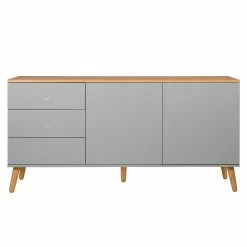 Tenzo Sideboard Dot I - Grau -WOHNZIMMERMÖBEL Verkäufe sideboard dot i eiche teilmassiv grau 4148652