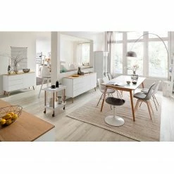 Tenzo Sideboard Dot I - Weiß -WOHNZIMMERMÖBEL Verkäufe sideboard dot i eiche teilmassiv weiss 4163472