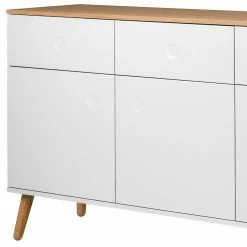 Tenzo Sideboard Dot II - Weiß -WOHNZIMMERMÖBEL Verkäufe sideboard dot ii eiche teilmassiv weiss 4148704