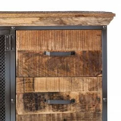 Ars manufacti Sideboard Hunter - Mango massiv / Metall - Mango / Blaugrau -WOHNZIMMERMÖBEL Verkäufe sideboard hunter mango massiv metall mango blaugrau 4414528