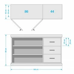 Ars manufacti Sideboard Hunter - Mango massiv / Metall - Mango / Blaugrau -WOHNZIMMERMÖBEL Verkäufe sideboard hunter mango massiv metall mango blaugrau 5018748