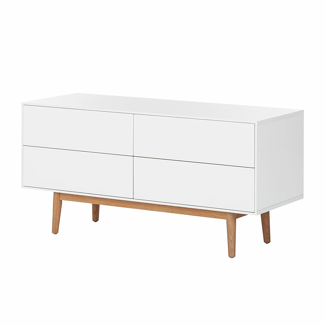 Mørteens Sideboard Lindholm V - Eiche teilmassiv - Weiß / Eiche 1 Mørteens Sideboard Lindholm V - Eiche teilmassiv - Weiß / Eiche