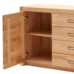 Ars Natura Sideboard Majona - Kernbuche -WOHNZIMMERMÖBEL Verkäufe sideboard majona kernbuche massiv 980826