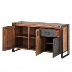 Ars manufacti Sideboard Manchester I - Akazie teilmassiv / Metall - Akazie / Anthrazit -WOHNZIMMERMÖBEL Verkäufe sideboard manchester i akazie massiv metall 4873180