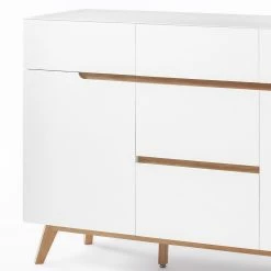 Mørteens Sideboard Tenabo - Matt Weiß / Asteiche -WOHNZIMMERMÖBEL Verkäufe sideboard tenabo ii matt weiss asteiche 5237864