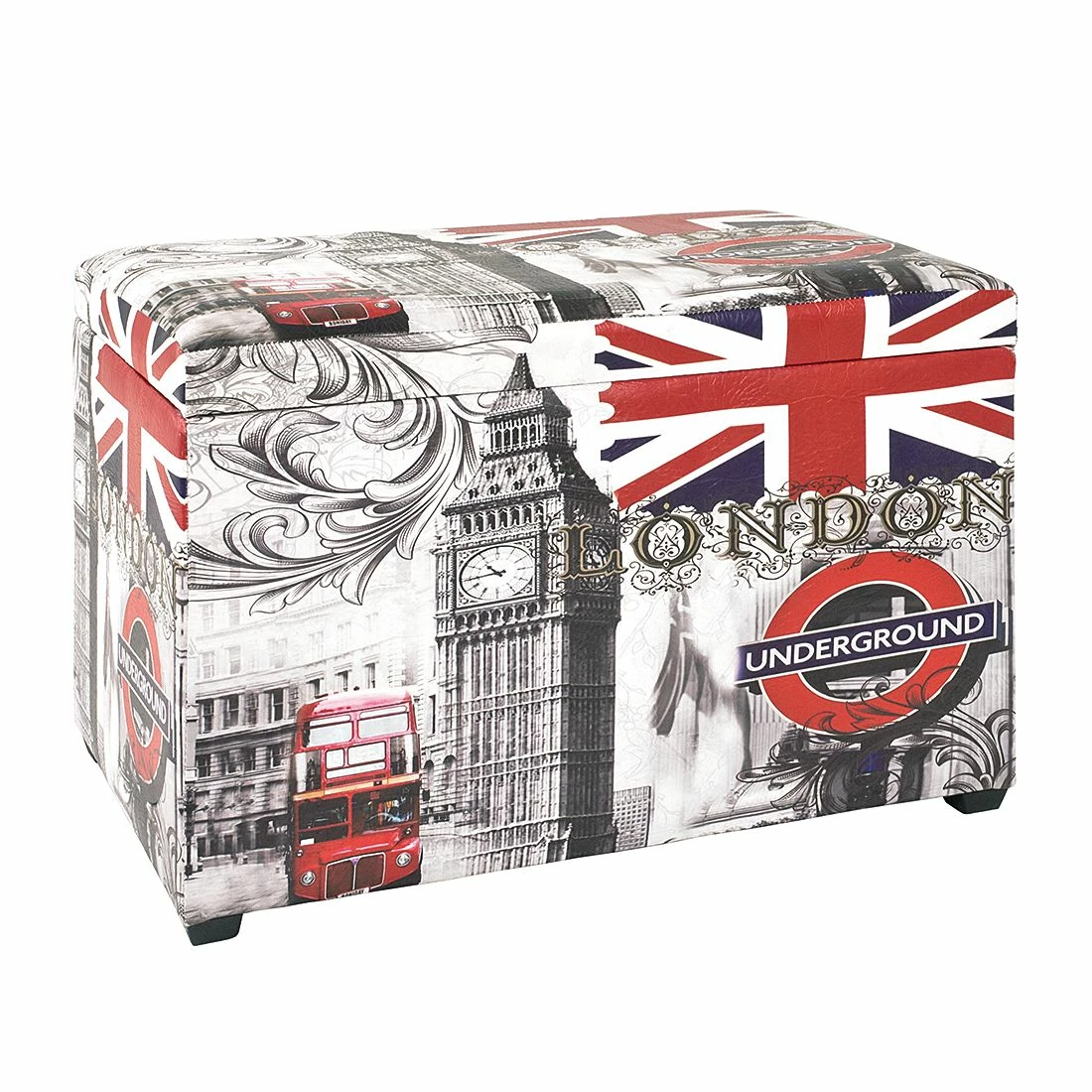 Home Design Sitztruhe Big Ben Vintage - Kunstleder 1 Home Design Sitztruhe Big Ben Vintage - Kunstleder