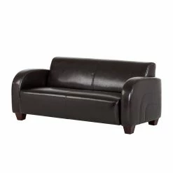 Maison Belfort Sofa La Habana (3-Sitzer) - Bycast-Kunstleder Dunkelbraun