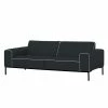 Studio Copenhagen Sofa Ampio Duo (3-Sitzer) Webstoff - Stoff Floreana: Anthrazit - Schwarz