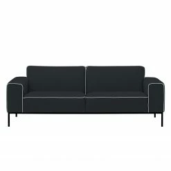 Studio Copenhagen Sofa Ampio Duo (3-Sitzer) Webstoff - Stoff Floreana: Anthrazit - Schwarz -WOHNZIMMERMÖBEL Verkäufe sofa ampio duo 3 sitzer schwarz stoff floreana anthrazit 3967864