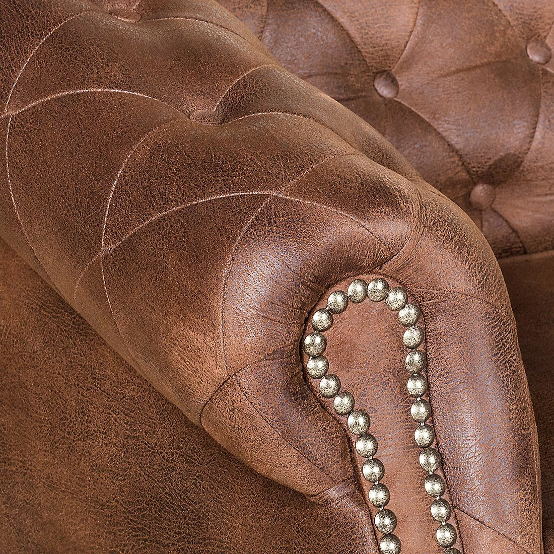 Ars manufacti Sofa Benavente (2-Sitzer) - Antiklederoptik Braun 8 Ars manufacti Sofa Benavente (2-Sitzer) - Antiklederoptik Braun – Bild 8