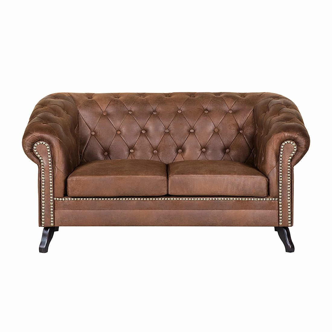 Ars manufacti Sofa Benavente (2-Sitzer) - Antiklederoptik Braun 2 Ars manufacti Sofa Benavente (2-Sitzer) - Antiklederoptik Braun – Bild 2