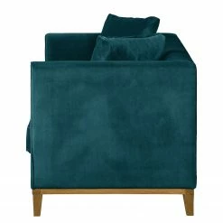 Jack & Alice Sofa Blomma (2-Sitzer) Samt - Petrol - Eiche -WOHNZIMMERMÖBEL Verkäufe sofa blomma 2 sitzer samtstoff petrol eiche 3671317