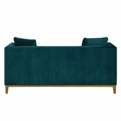 Jack & Alice Sofa Blomma (2-Sitzer) Samt - Petrol - Eiche -WOHNZIMMERMÖBEL Verkäufe sofa blomma 2 sitzer samtstoff petrol eiche 3671321