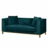 Jack & Alice Sofa Blomma (3-Sitzer) - Petrol - Eiche