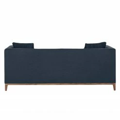 Jack & Alice Sofa Blomma (3-Sitzer) - Webstoff Dunkelblau - Gestell: Nussbaumfarbig -WOHNZIMMERMÖBEL Verkäufe sofa blomma 3 sitzer webstoff dunkelblau gestell nussbaumfarbig 4833092