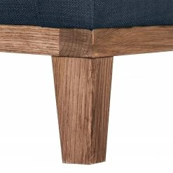 Jack & Alice Sofa Blomma (3-Sitzer) - Webstoff Dunkelblau - Gestell: Nussbaumfarbig -WOHNZIMMERMÖBEL Verkäufe sofa blomma 3 sitzer webstoff dunkelblau gestell nussbaumfarbig 4833108