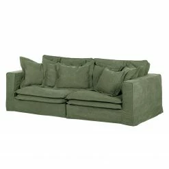 Maison Belfort Sofa Coral Beach (3-Sitzer) Webstoff - Olivgrün
