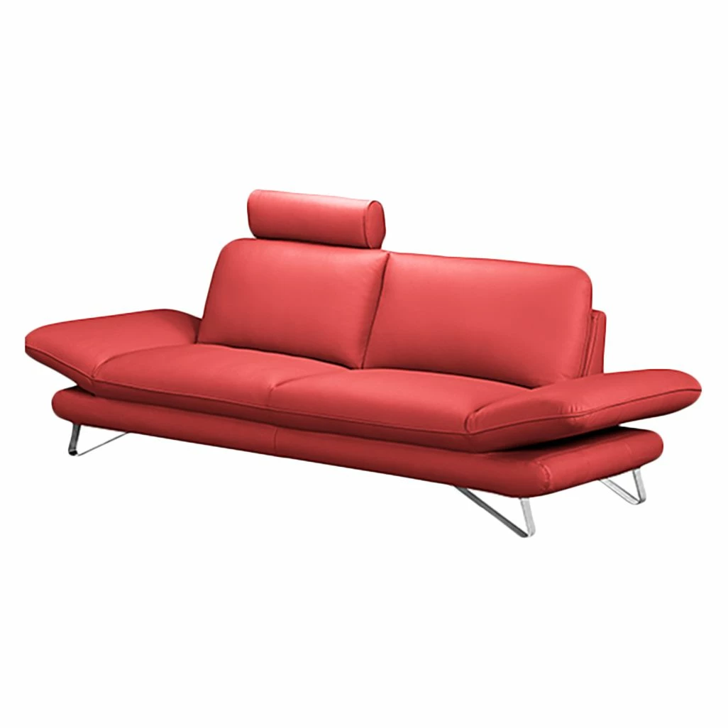 Fredriks Sofa Enzo (2,5-Sitzer) - Echtleder Kaminrot - Kopfstütze verstellbar 1 Fredriks Sofa Enzo (2,5-Sitzer) - Echtleder Kaminrot - Kopfstütze verstellbar