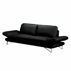 Fredriks Sofa Enzo (3-Sitzer) Echtleder Schwarz - Keine Funktion