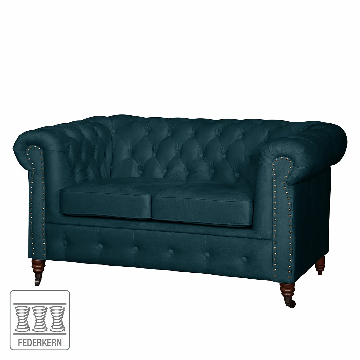 Jack & Alice Sofa Esplanada (2-Sitzer) Samt - Dunkelblau 2 Jack & Alice Sofa Esplanada (2-Sitzer) Samt - Dunkelblau – Bild 2
