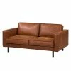 Ars manufacti 2-Sitzer Sofa FORT DODGE - Antiklederlook - Microfaser Yaka: Cognac